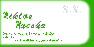miklos mucska business card