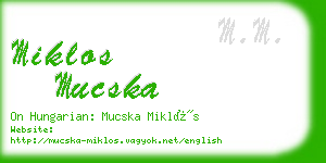 miklos mucska business card